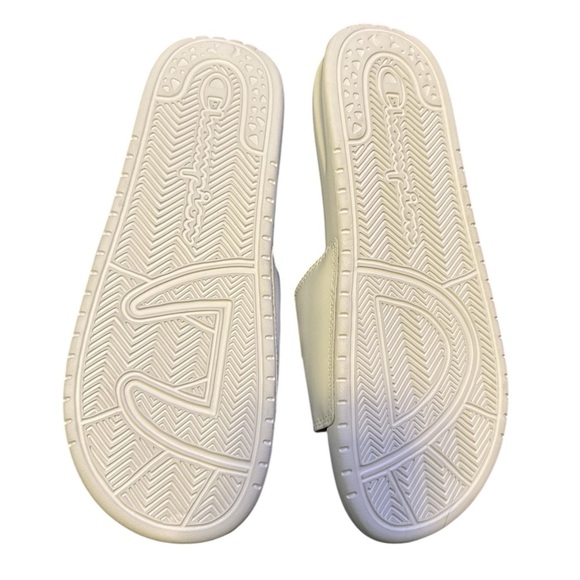 CHAMPION Super Slide Split Script White & Rainbow Womens Slide Sandals - Picture 2 of 6